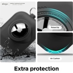 elago Силиконов калъф (с място за AirTag) с карабинер за Apple AirPods Pro - Elago AirPods Pro Snapshot Silicone Case (черен) (EAPPAT1-BK)
