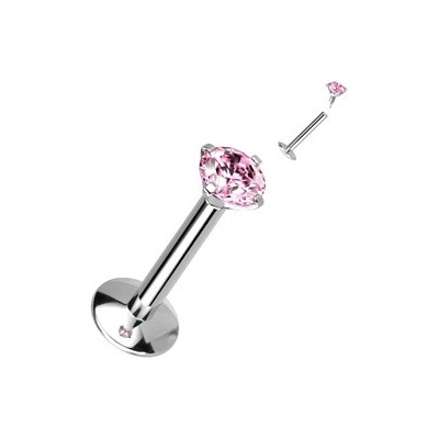 Šperky4U piercing do brady titan růžová TIT1218-P