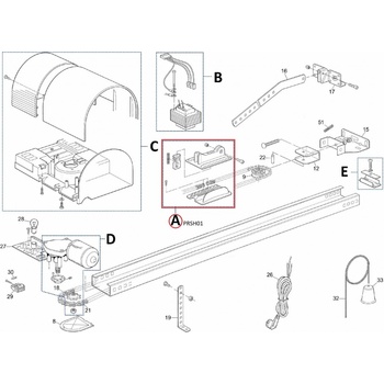 PRSH01 kit bežca pre Shel