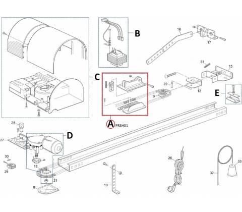 PRSH01 kit bežca pre Shel