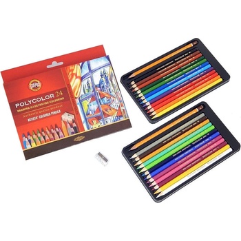 KOH-I-NOOR Polycolor Coloured Pencils with Sharpener Комплект цветни моливи 24 бр (3834024007KZ)