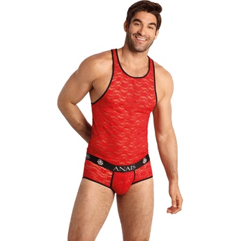 Anais Мъжки боксерки Bokserki-Brave-Brief-CzerwonyV-61420-Czerwony - Черен, размер M