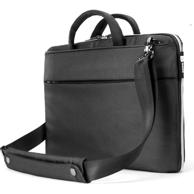 Booq Taipan Super Slim 15 - чанта с дръжки и презрамка за MacBook Pro 15, Pro Retina 15 и мобилни устройства до 15.4 инча (черна)