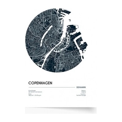 Plagát Maps: Copenhagen 70x100 - 77444