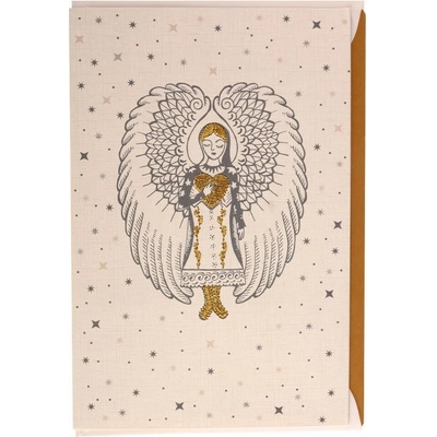 ARTEBENE Vánoční papírové přání/Angle/Sterne/Stickerei