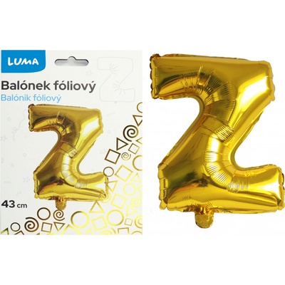 Balónek foliový "Z" ZLATÝ