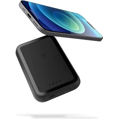 ZENS Powerbank Single ZEPP01M with MagSafe and Qi 4000 mAh - преносима външна батерия с безжично зареждане за iPhone с Magsafe и Qi съвместими устройства (черен)