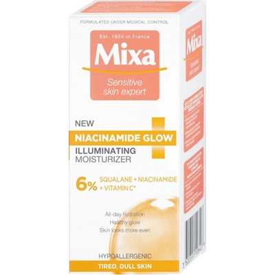 Mixa Niacinamide Glow krém poskytující až 24H hydratace 50 ml