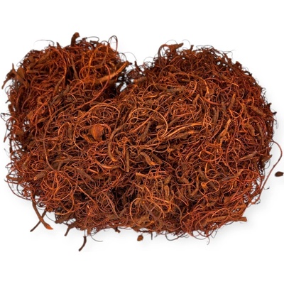 Sušený kučeravý aranžérsky mach 250g - Curly moss - tehlový oranžový