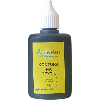 Artemiss Napeňovacia 3D farba na textil 14 čierna
