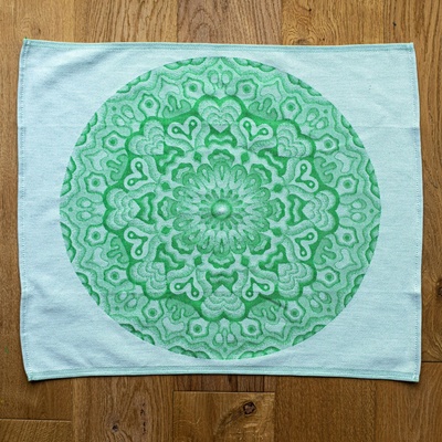Mandalama Utěrka mandala zelená – Srdeční čakra