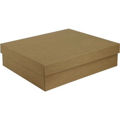 Dárková krabice 360x330x95 mm, na 3 láhve vína, dno + víko, hnědá