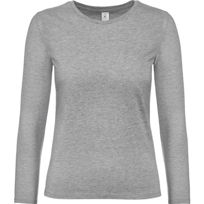 B&C Tričko E190 LSL dlouhý rukáv dámské COT 01008T62000 Šedá sport