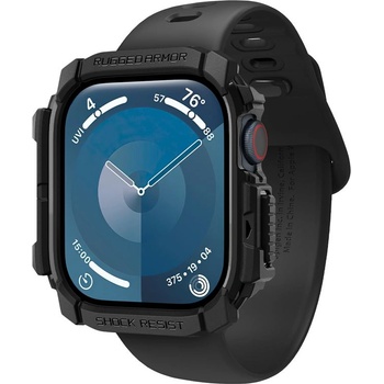 Spigen Удароустойчив TPU кейс за Apple Watch 10 42мм (2024) - Spigen Rugged Armor Case (черен) (ACS08585)