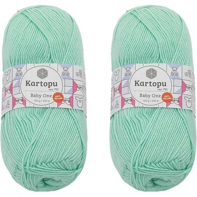 Bellatex SET 2ks Příze BABY ONE 100g / 250 m Světle zelená