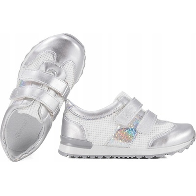 Kornecki 6505 dívčí polobotky kotníkové bílé