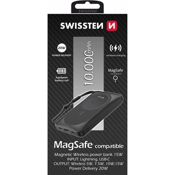 Swissten MagSafe compatible 10000 mAh