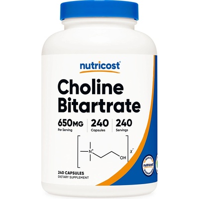 Nutricost Choline Bitartrate, 240 капсули, Nutricost