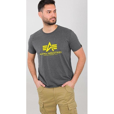 Alpha Industries tričko BASIC charcoal heather