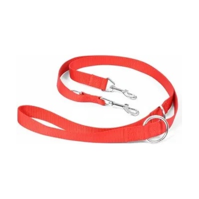 Duvoplus Nylon тренировъчен - работен, регулируем повод - червен, дължина 200 см, ширина 25 мм, Белгия - 0111000021