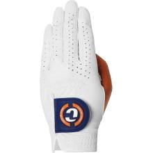 Duca del Cosma Elite Pro Laguna Mens Golf Glove Levá bílá/s koňakovými doplňkami M/L