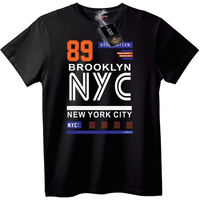NOONEBRAND Тениска Бруклин NYC Градска - M, Black