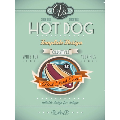 Ceduľa Hot Dog Best Food Ever