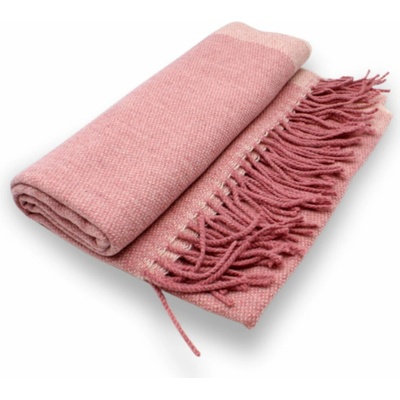 Krumlovanka šála s ovčí vlnou Cashmere Sensation růžová