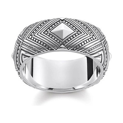 Thomas Sabo Prsteň Africké ornamenty TR2127 637 21 Sterling Silver Sterling silver blac