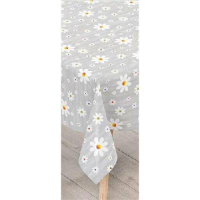 Impol Trade Ubrus PVC 105A kopretiny na šedém podkladu návin 20 m x 140 cm