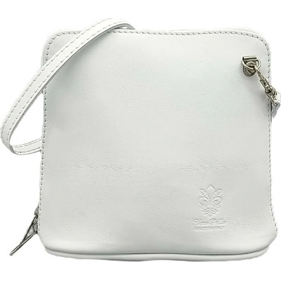 Dámská kožená kabelka 10-53 crossbody BORSE DESIGN bílá