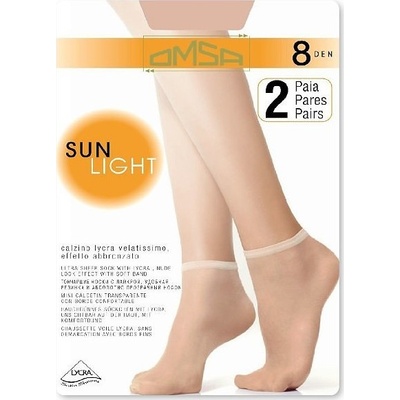 Omsa Basic Silonkové ponožky sun light 8 DEN tmavě béžová