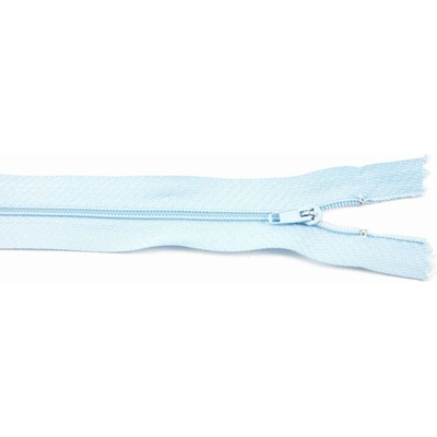 Nedeliteľný jemný plastový špirálový zips (veľkosť číslo 3) rôzne farby - dĺžka 12 cm - 60 cm 60 cm Svetlo Modrá