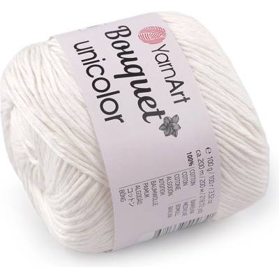 Prima-obchod Bavlněná pletací příze Bouquet Unicolor 100 g, barva 1 (3201) Off White