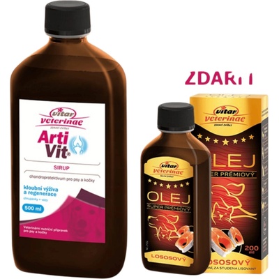 Vitar ArtiVit Sirup 500 ml losos.olej 200 ml