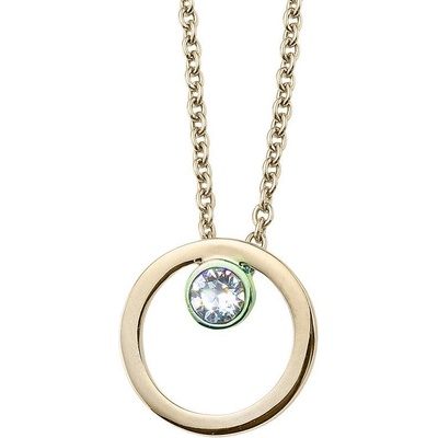 CRYSTalp Nadčasový pozlacený náhrdelník se Swarovski krystalem 32215.G