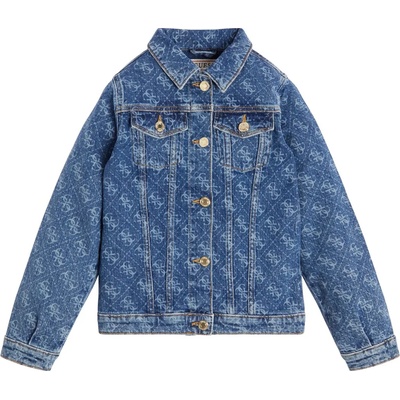 GUESS Деним яке за момиче покрито с лого Guess
