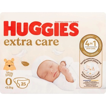 Huggies Extra Care Пелени за новородени 0-3, 5 кг 0 (25 бр. ) (3KCH0405)