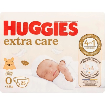 Huggies Extra Care Пелени за новородени 0-3, 5 кг 0 (25 бр. ) (3KCH0405)