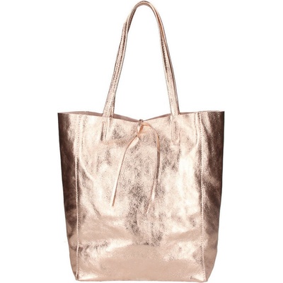 Made in Italy Mondo Italia shopper kabelka 396 růžová metalíza