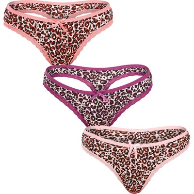 Fine woman 3PACK dámske tangá viacfarebná 808 B