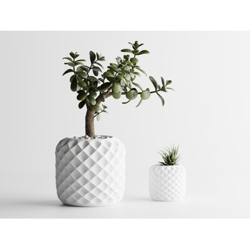 Кашпа Diamond бял мат