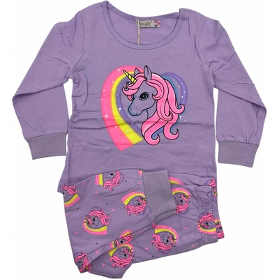 Dívčí svíticí pyžamo Ponny fialová