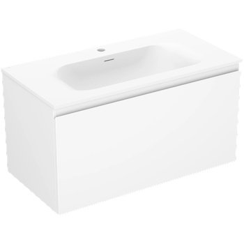 Mexen Orio шкаф за баня 90 см с мивка Vela, 1 чекмедже, бял мат - 91A10-09047-1-BF01-W23M01 (91A10-09047-1-BF01-W23M01)