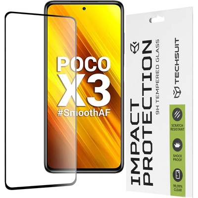 Techsuit Протектор за Xiaomi Poco X3 / Poco X3 NFC / Poco X3 Pro - 111D Full Cover / Full Glue Glass - черен