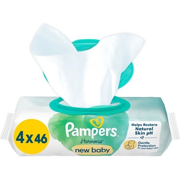 Pampers Harmonie Нови бебешки мокри кърпички 4x46pcs (10BW010107)