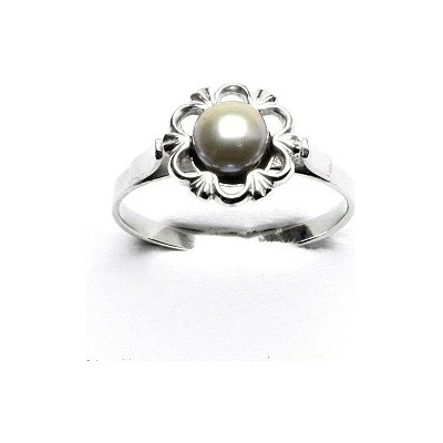 Čištín stříbrný přírodní říční perla šedá do růžova T 1525