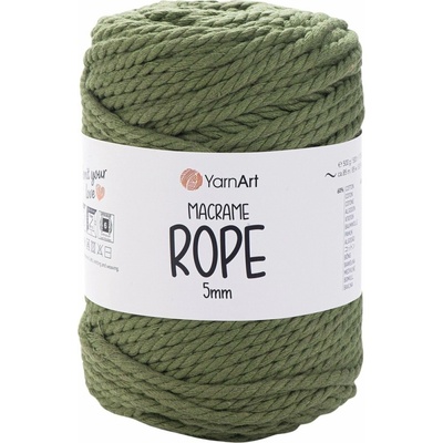 Yarn Art Macrame Rope 5 mm 5 mm 85 m 787 Olive Green Špagát