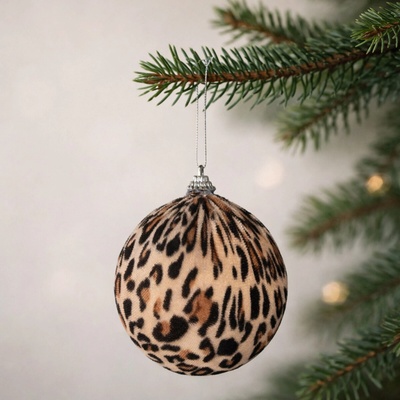 Gilde Vánoční koule Leopard, 15 cm