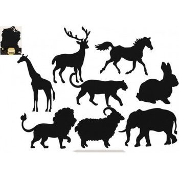 Teddies Vyškrabávací obrázek 8 ks ZVÍŘATA výřez duhový